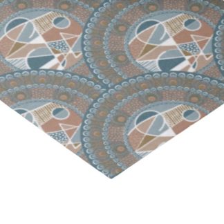 Abstract Accent Mandala Art Deco Scallop Tissue Paper