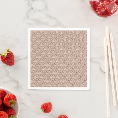 Mocha Rococo Revival Mandala Deco Fans Decoupage Napkins
