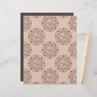 Mocha Rococo Revival Polka Dot Mandala Scrapbook