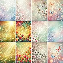 Spring Bokeh Scrapbook Paper, Junk Journal and Paper Craft Pad