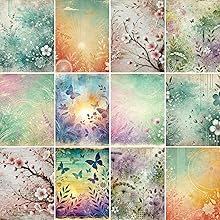 Spring Distressed Ink Scrapbook Paper, Junk Journal and Paper Craft Pad