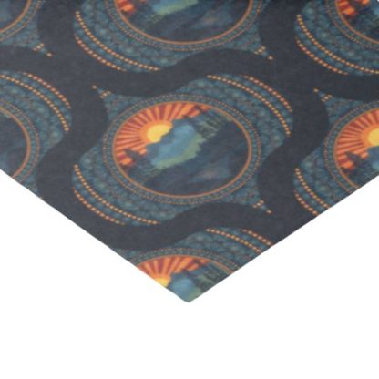 Vintage Wilderness Sunset Mandala Mid Century Ogee Tissue Paper