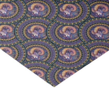 Whimsical Aries Astrology Mandala Art Deco Fans Tissue Paper