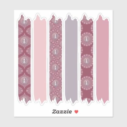 Whimsical Pinkmas Dot Mandala Patterns Planner Sticker