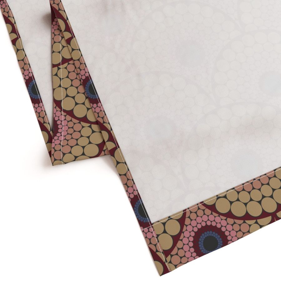 Medium Radiant Royal Circle Dot Mandala Art Deco Scallop Pattern