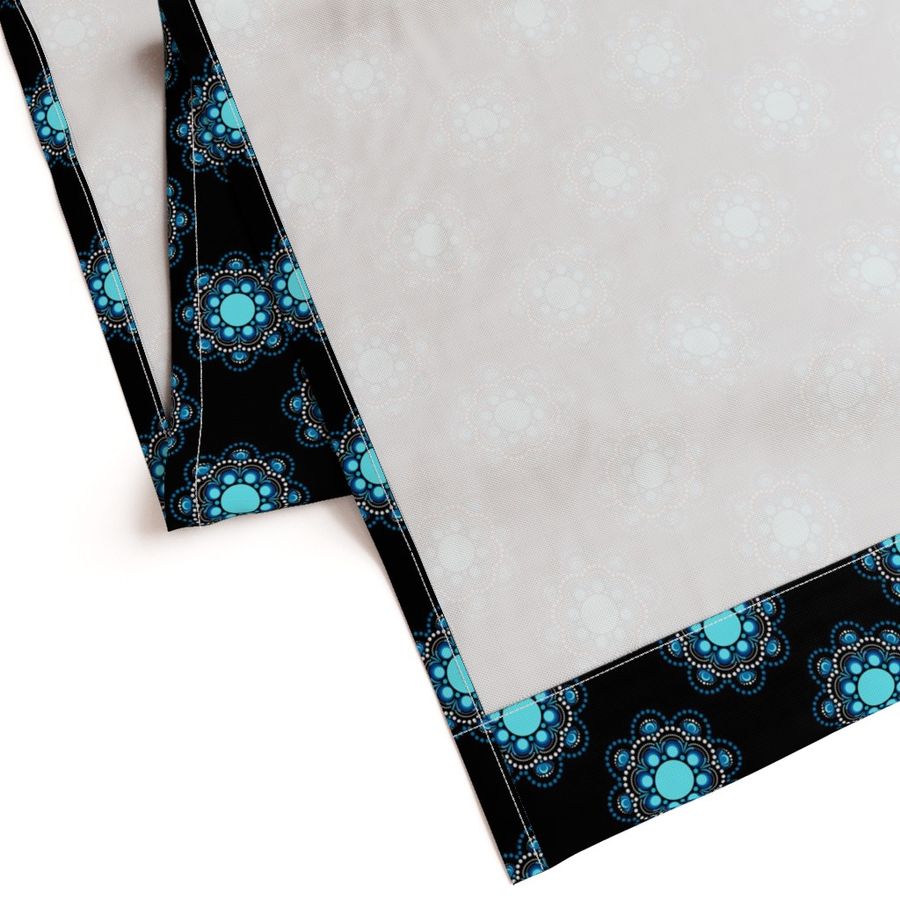 Small Starry Night Blue Moons Classic Polka Dot Mandala Abstract Floral