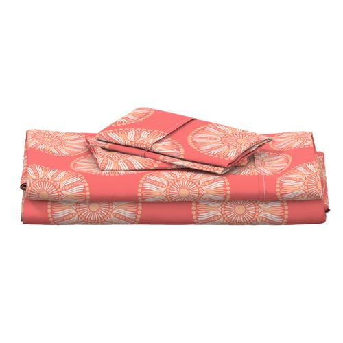 12” Peaches and Cream Dot Polka Mandala - Medium