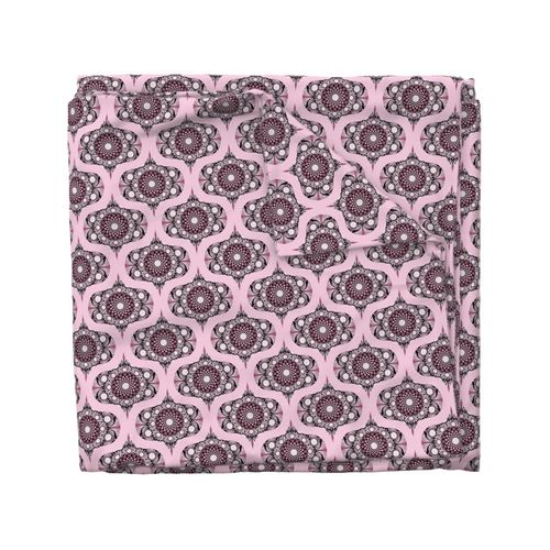 6” Cherry Blossom Dusky Rose Dot Mandala Ogee - Small