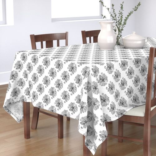 6” Monochrome Topography Flower Tangle Polka Dot - Small
