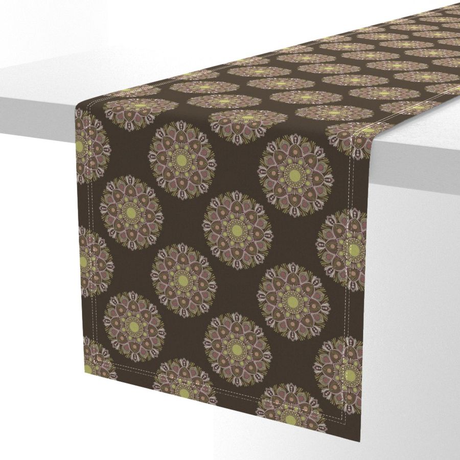 6” Warm Neutrals Pistachio Biscotti Polka Dot Mandala - Small