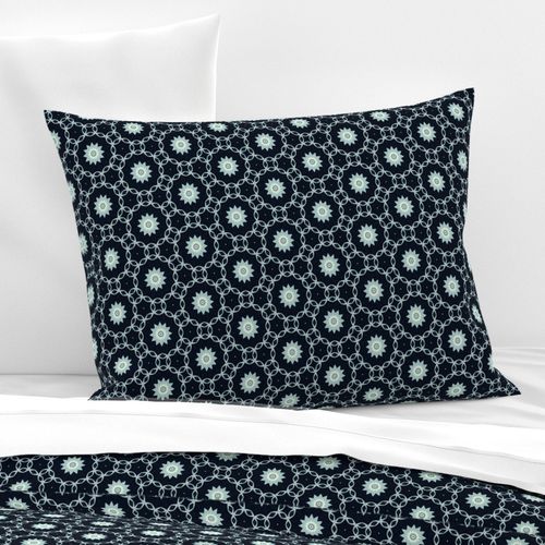 Geometric Boho Blue Celtic Stars