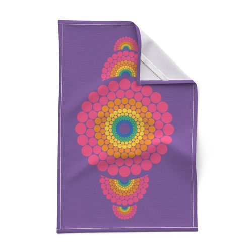 Radiant Maximalist Rainbow Dot Mandala
