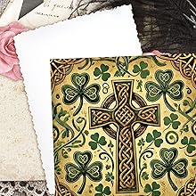 Vintage Christian St Patrick Scrapbook Paper, Junk Journal and Paper Craft Pad
