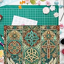 Vintage Christian St Patrick Scrapbook Paper, Junk Journal and Paper Craft Pad
