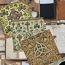 Vintage Christian St Patrick Scrapbook Paper, Junk Journal and Paper Craft Pad