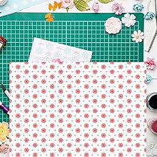White and Red Patterns Scrapbook Paper, Junk Journal and Paper Craft Pad