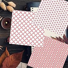 White and Red Patterns Scrapbook Paper, Junk Journal and Paper Craft Pad