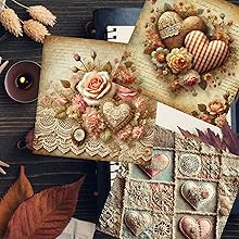 Shabby Chic Valentine Hearts Scrapbook Paper, Junk Journal and Paper Craft Pad