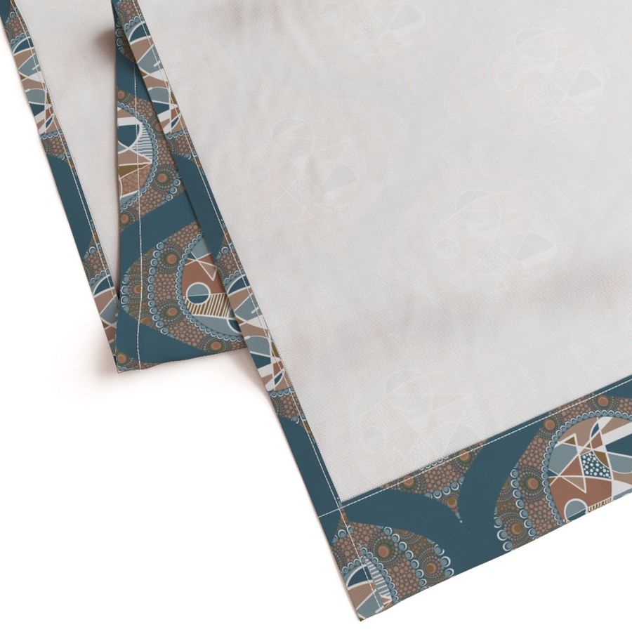 Medium Abstract Accent Pantone Subtle Contrasts Dot Mandala Ogee Damask