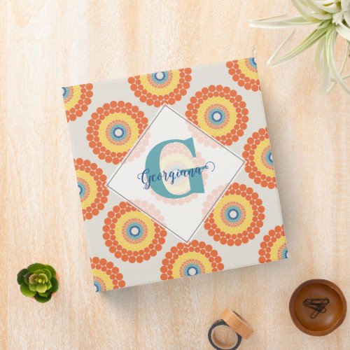 Custom Name Aegean Summer Radiant Dot Mandala