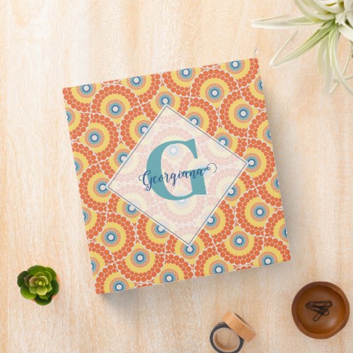 Custom Name Art Deco Aegean Summer Radiant Mandala