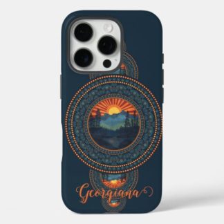 Custom Name Vintage Wilderness Ornamental Mandala iPhone 16 Pro Case